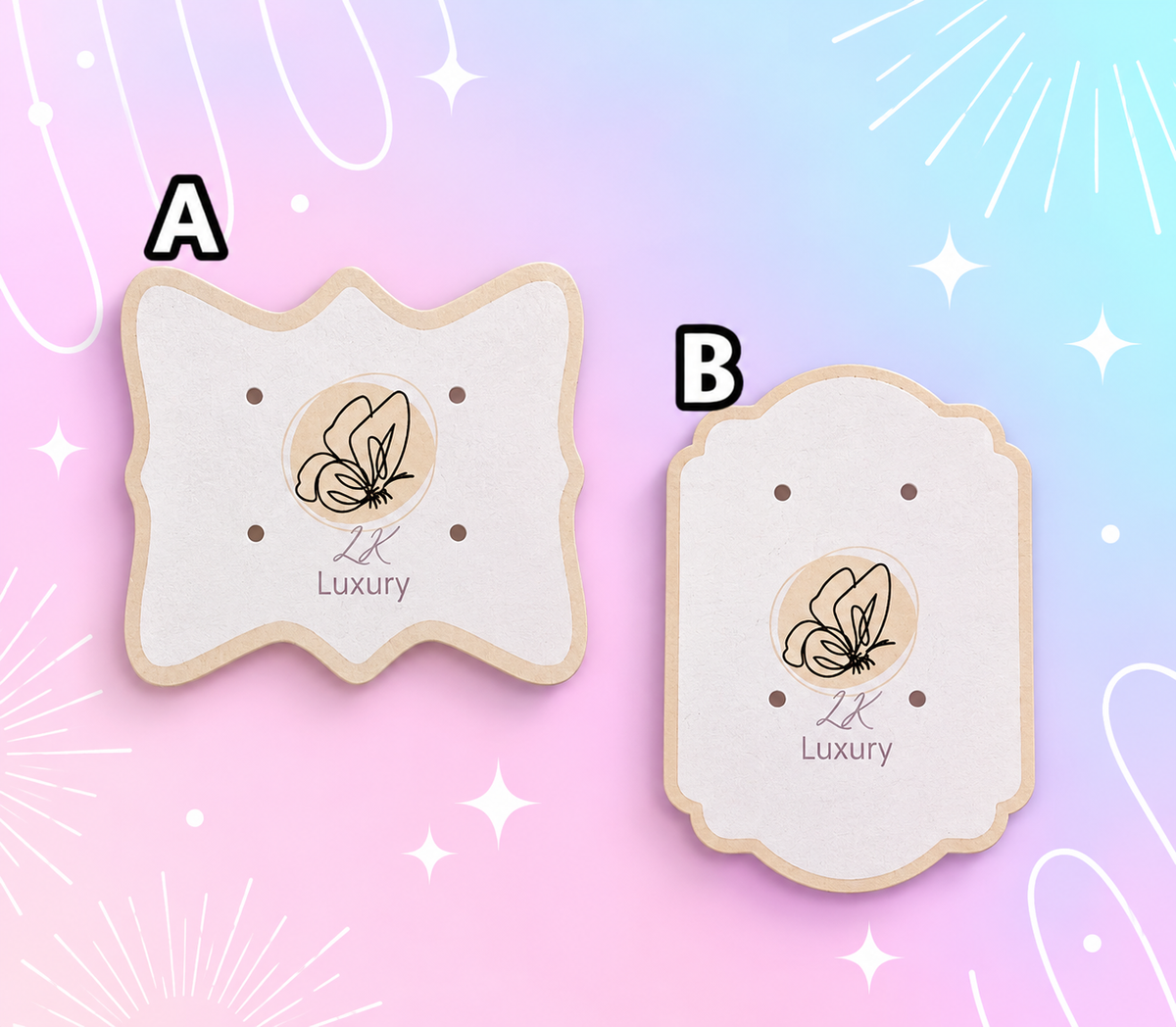 Tags para aretes doble