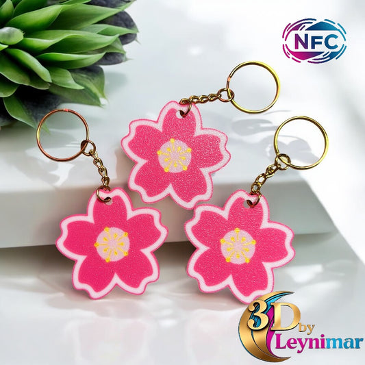 Llavero NFC Flor Cerezo