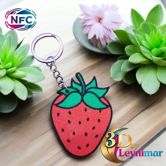 Llavero NFC fresa