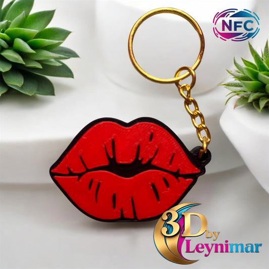 Llavero NFC labios