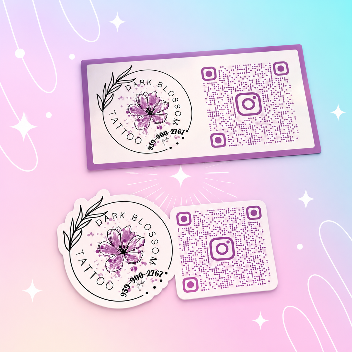 Stickers QR y logo
