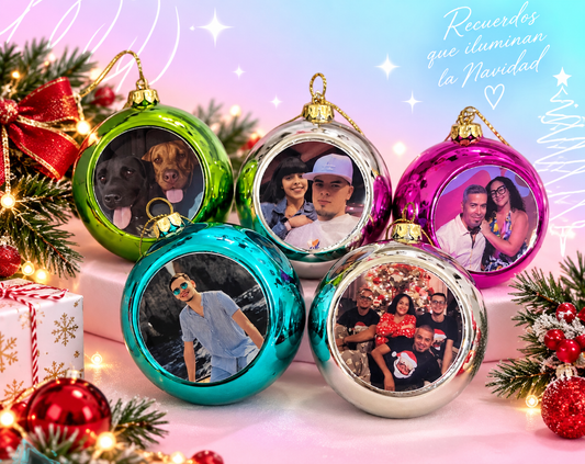 Bolas navideñas con foto