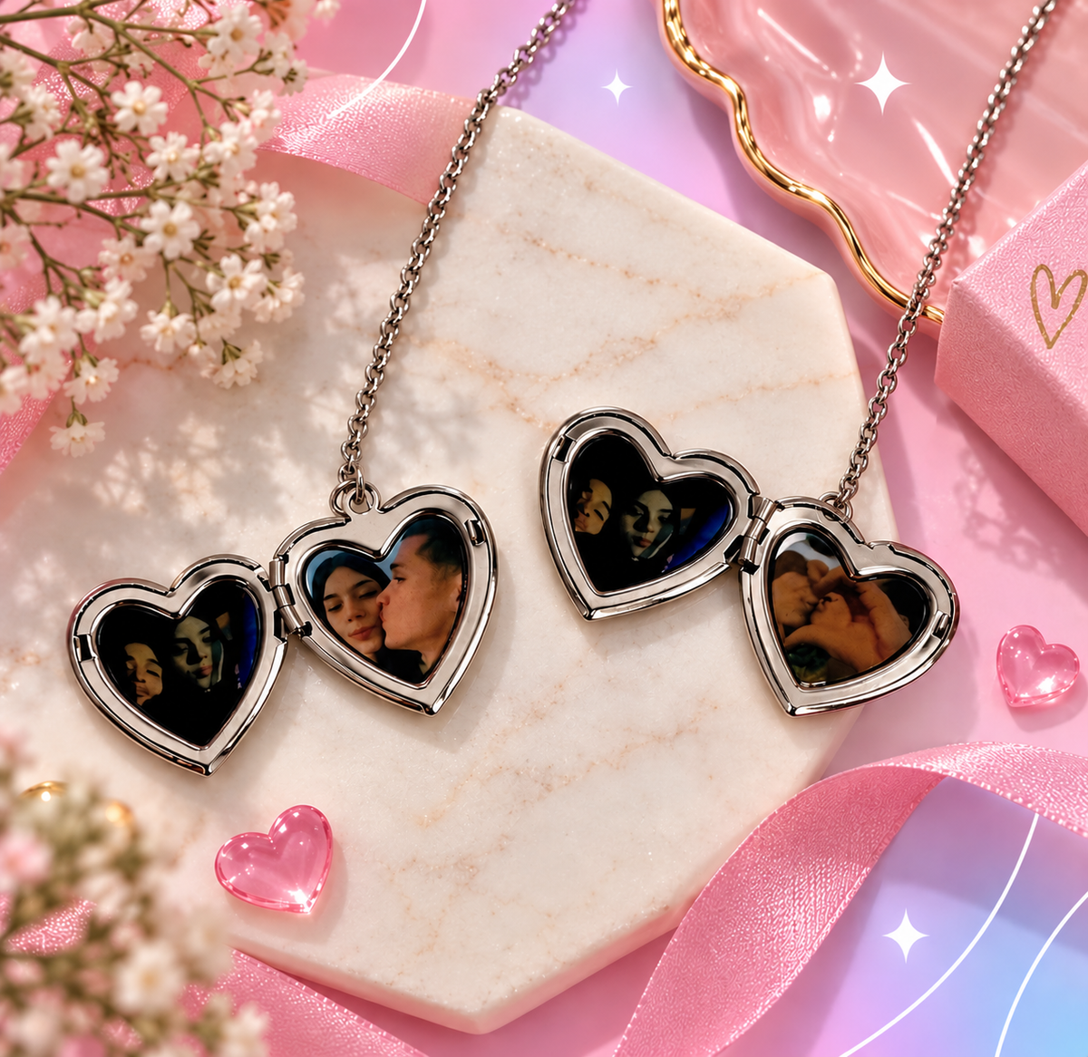 Collar con foto acero inoxidable