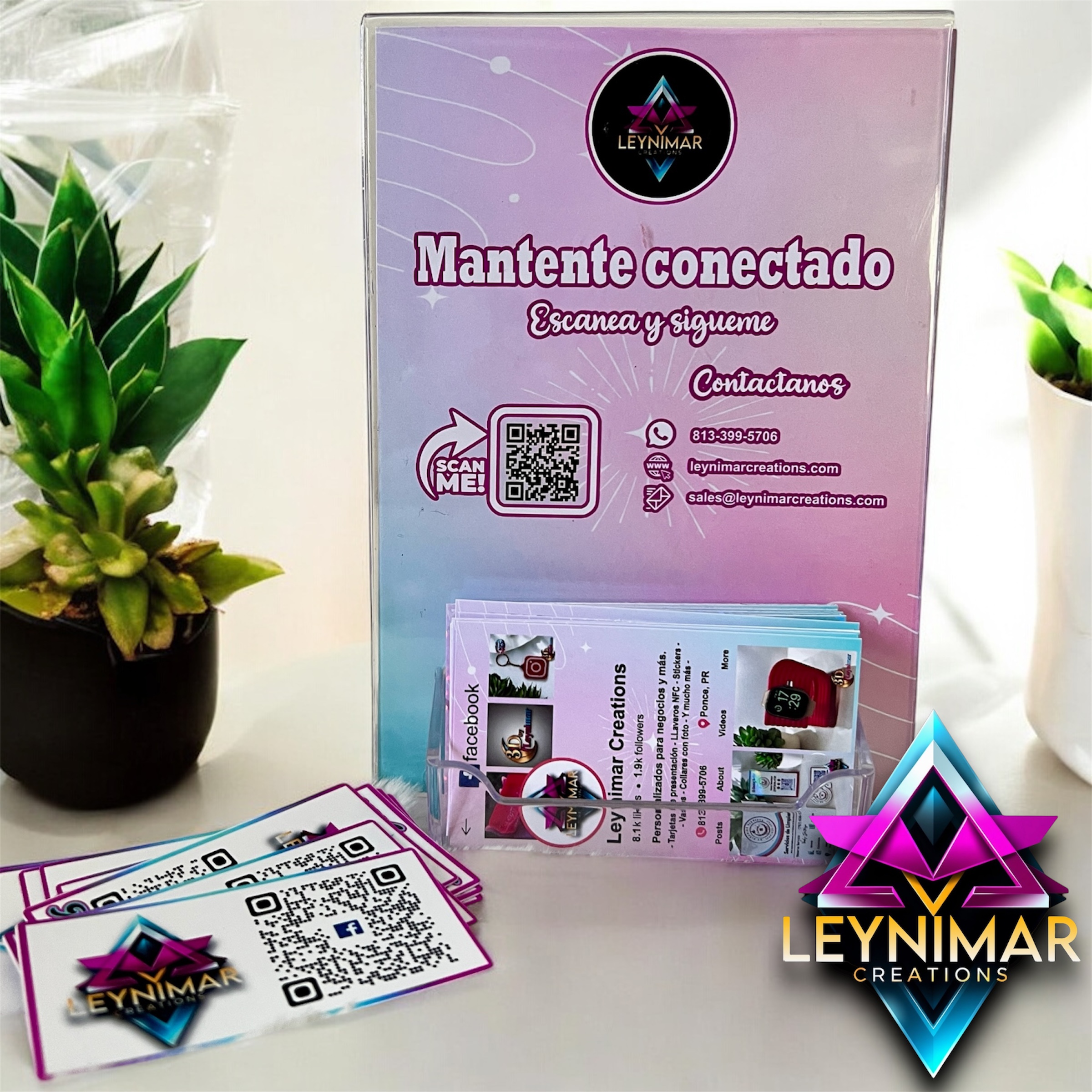 Stand de tarjetas de presentación 